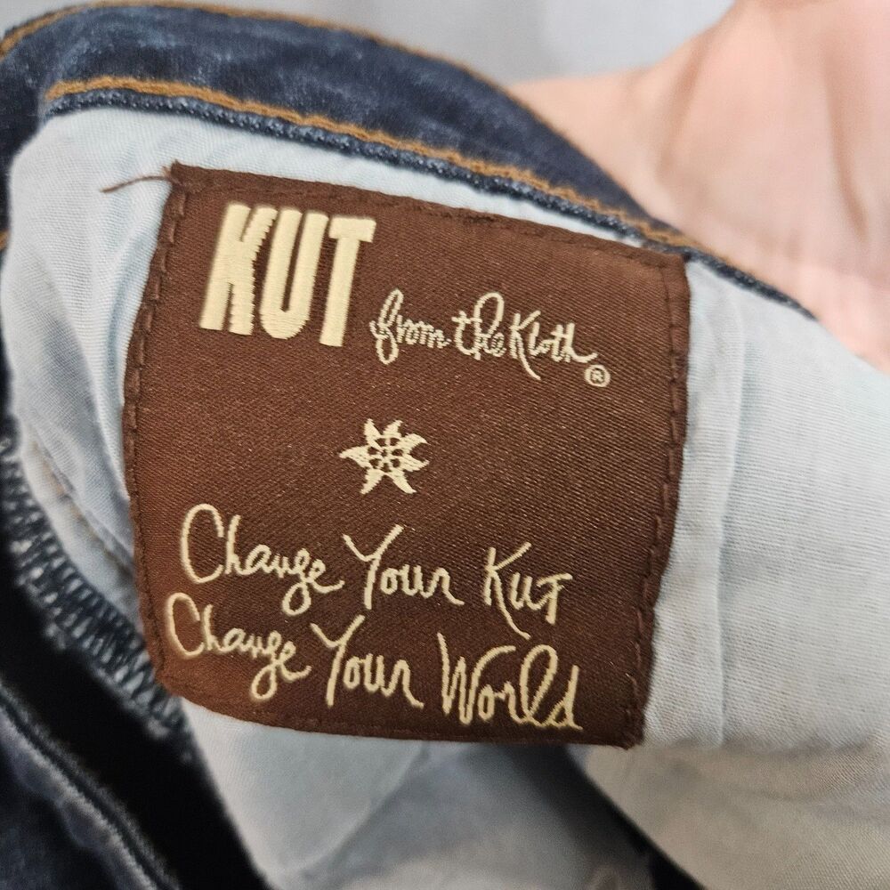 KUT from the Cloth Sz 16 Boyfriend Short Denim Cuttoff Jeans Dark Wash Country - Picture 7 of 11